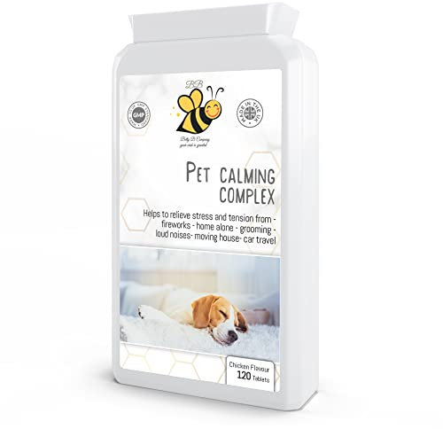 BB Betty B Company your wish is granted Calm Pet Calming 120 Chicken Flavour Chewable Tablets | Contains Taurine, Inositol, L-Theanine, Vitamin B1, Ginger & Magnesium