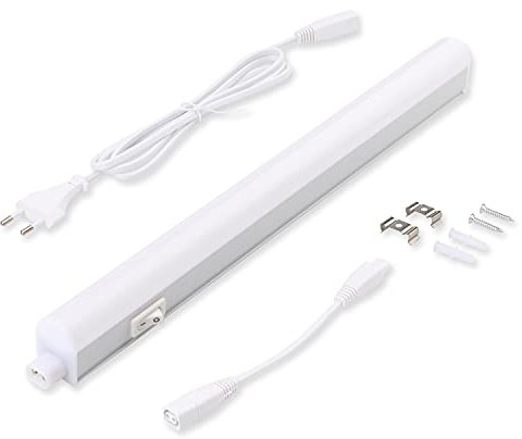 da LIGHT Led Unterbauleuchte Küche 5W 31,5cm 450lm 3000k Warmweiß Unterbau Lichtleiste Küchenlampe Schrankbeleuchtung Superhell Weiß für Küche Schrank Erweiterbar durch Stecksystem