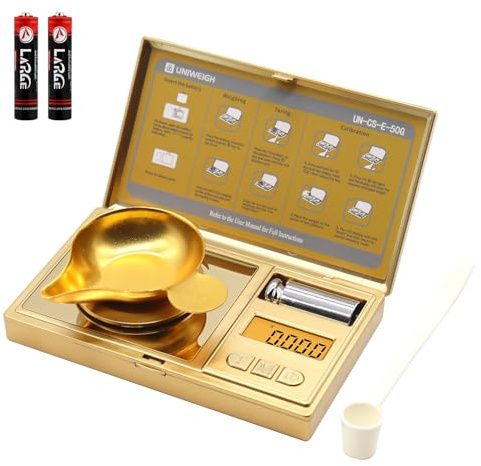 UNIWEIGH 50g/0.001g Feinwaage Hochpräzise, Electronische Milligramm Waage