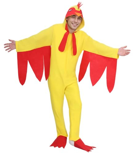 Maryparty Chicken Costume Adult Chicken Fancy Dress Costume Adult for Easter Carnival Parties Halloween (M)