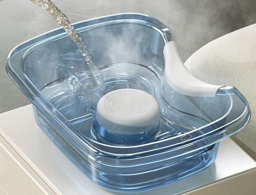 Lizipai Pregnant Woman With Neck Support Hair Washing Basin - Portable Shampoo Bowl and Basin at Home for the Elderly - Convenient Shampoo Tray For Lying Down And Washing Hair (Transparent PET, Blue)