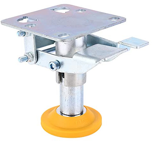 Trolley Brake Floor Lock, Iron Galvanized with TPU Pad, 100kg Load Capacity, for Trolley Carts (X-75-32-3)