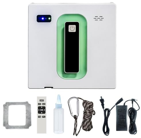 Window Cleaning Robot with APP & Remote Control, 72W Automatic Electric Window Cleaner with Dual Cross Water Spray, Anti-Fall Detection, Glass Vacuum Robot for Surfaces Large Mirror Tiled Wall