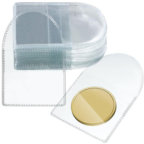 50 Pcs Einzelpocket Münzhülsen Münzlagerhülsen Münzschutz Klarer Münzhalter Für Münzsammlerschutzschutz