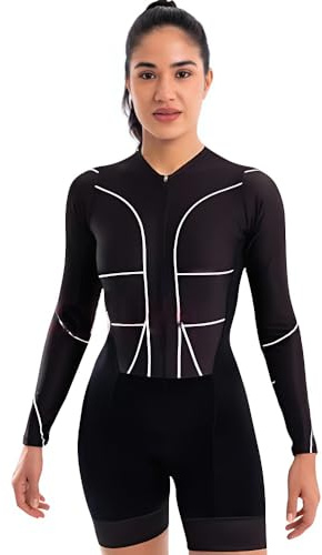 20 Style Women's Cycling Suit Triathlon Racing Team Jersey One Piece Jumpsuit Short Sleeve Tight Cycling Suit GEL Pad XS-3XL, 6, XXL