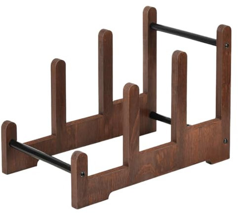 Generico Portadischi | Scaffale Porta Dischi in Legno | Scaffale Portaalbum Da Tavolo 3 Ripiani Organizzatore Foto Per Librerie E Librerie Da Libreria