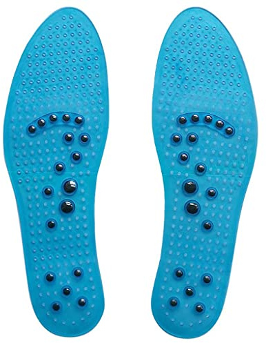 KFGISD, Foot Therapy Massager Magnetic Massage Insole Foot Cushion Therapy Weight Loss Shoe Insoles,Shoe Insoles(Blue,1 Pair)