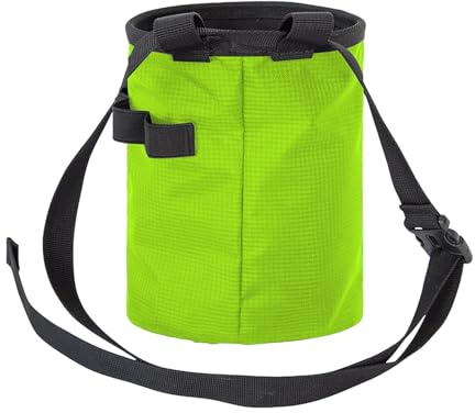 Klätterkritväska | Chalk Bag med justerbart midjebälte och blixtlåsficka – för klättring, boulder, tyngdlyftning, skivgolf, väggträning, fitness, sport och utomhus