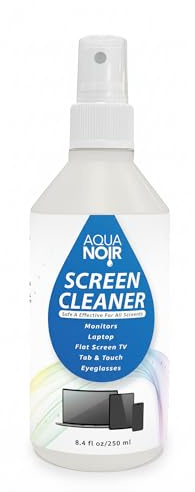 Aquanoir Screen Cleaner Spray 250 ml | Screen Cleaner for TV, Phone, Computer, Ipad, Monitor & Laptop - Ideal for cleaning OLED, LCD, LED, PC, Macbook, Iphone | Made in UK