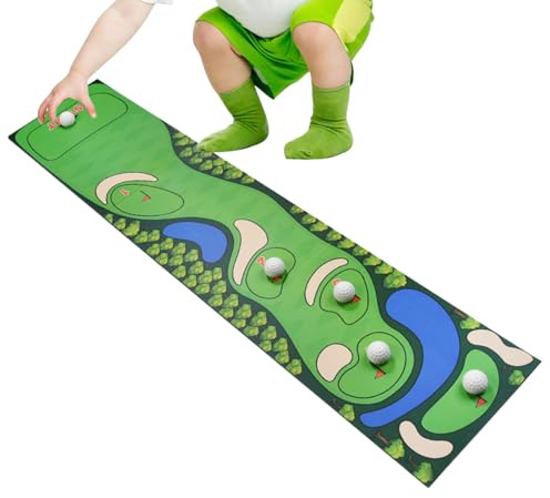 Gioco Di Bowling Da Tavolo - Gioco Di Golf Di Curling Da 34 Pollici - Tappetino Da Scrivania | Set Di Attività In Cartone – Giochi Da Tavolo Ripiegabili Con Palline O Pietre Da 5 A 10 Pezzi Per Bambin