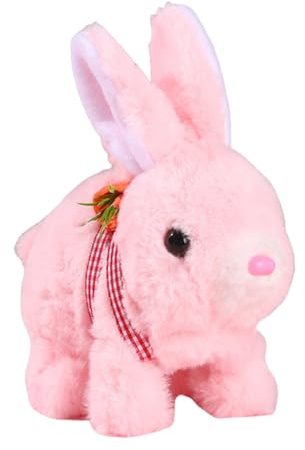 Bunny Interactive Plush Toy - Stuffed Animal, Cute Figure, Electronic Pet With Hopping Motion | Fun Companion For Kids Playtime Imaginative Activities Supporting Realistic Movement Enhancing