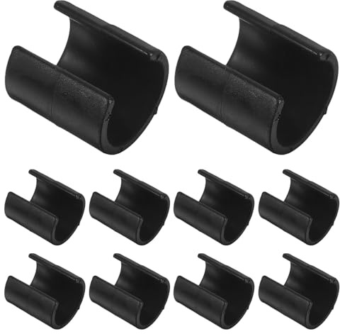 TEHAUX 10 Hebillas para Banderas de Esquina de Abs, Clips Resistentes para Postes de Fútbol, Accesorios para Entrenamiento y Marcaje de Campo, Kit de 10 Unidades para Uso Deportivo