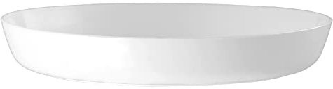 VERDENIA Cristal, Sottovaso per piante ed erbe aromatiche, per interni, in plastica, leggero, stabile, rotondo, in molti colori, diametro 11 cm, 14,5 cm, bianco