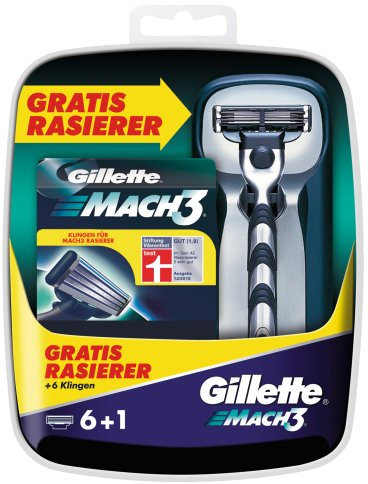 Gillette MACH3 6er Klingen mit Gratis Rasierer