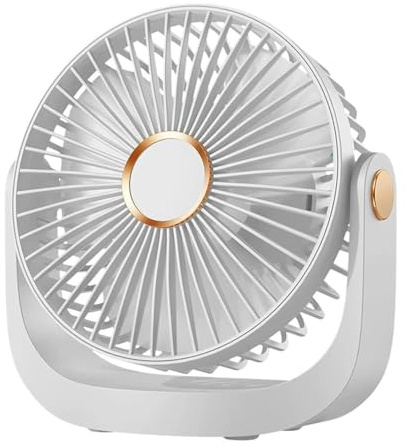 FGHB Dek Fa con luce notturna, Portale silenzioso Fa con batteria ricaricabile USB, rotazione a 360°, 5 impostazioni di semi, lama staccabile per una facile pulizia, per casa e ufficio