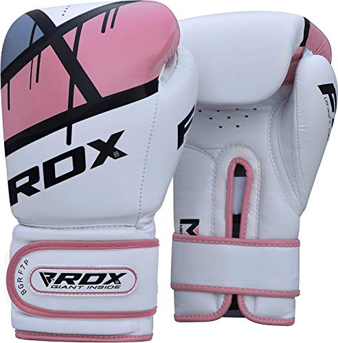 RDX Guanti da Boxe Donna per Allenamento e Muay Thailandesi | Ego Guanti in Maya Hide Pelle per Sparring, Kickboxing, Borse da Sciopero, Competizione di combattimento Guanti Boxing Gloves