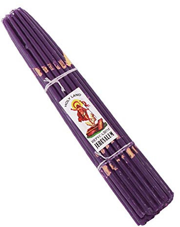 NKlaus vela de altar vela ritual Jerusalén 33s vela violeta 39125