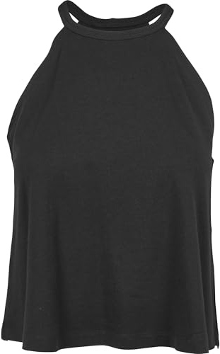 Urban Classics Ladies Asymmetric Longsleeve Mujer Top Negro L 95% algodón, 5% elastán Estrechos
