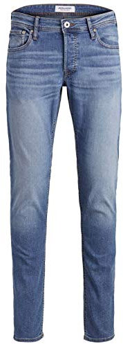 JACK & JONES Herren Jeans JJIGLENN JJORIGINAL AM 815 Slim Fit Blau Blue Denim, Größe:36W / 30L, Farbe:Blue Denim (12157416)