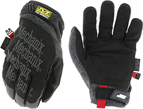 Mechanix Wear: ColdWork Original Winter Work Gloves with Secure Fit, Equipped with 40g 3M Thinsulate, Wind + Water Resistant, Touch Capable Winter Gloves, For Mild Cold Weather (Black/Gray, XX-Large)