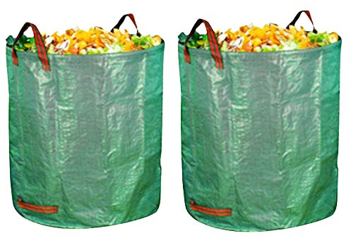Quailitas Garden Waste Bags – 500L [Pack of 2], 1.16 Kg, Large Capacity, Heavy Duty Yard Waste Bag, Compact Design