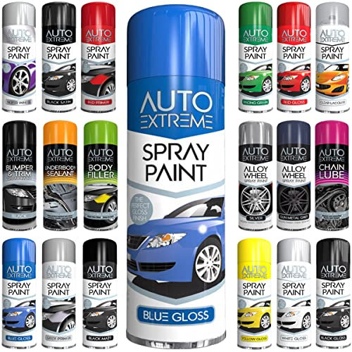 Classic Signature - 1 x Auto Extreme Blue Gloss Spray Paint 250ml, Professional Quality, Perfect Finish for Cars, Bikes,Vans, Metal, Wood