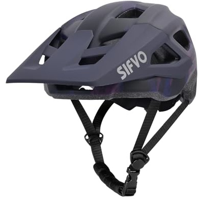 SIFVO Bike Helmets for Men and Women, Mountain Bike Helmet with Extended Visor Helmets for Adults Adjustable Bicycle MTB Helmet 55-61cm