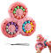 Xahpower Magic Bean Rotierender Würfel,Rotierender Fingerwürfel Spielzeug,Dekompression Puzzle Toys für Kinder,IQ Game Magic Bean,Geschenke für Erwachsene und Kinder (Rosa)