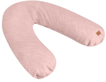 Béaba, Big Flopsy, Coussin Allaitement/Grossesse, Oreiller Maternité, Multifonctions, Convient pour Dormir/Allaiter, Soutien, Hypoallergénique, Détente, Confort Optimal, Nuit Apaisée,Lin,Oekotex,Rose