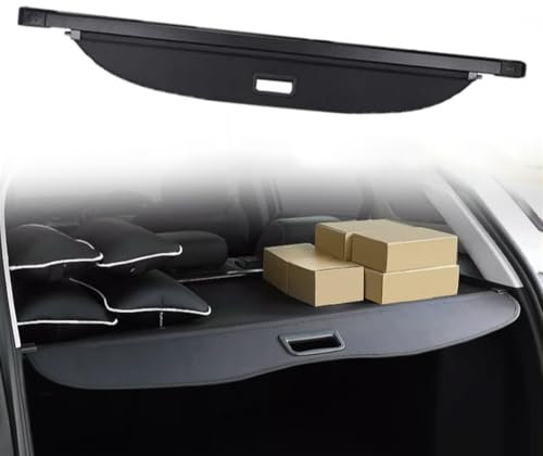Auto Einziehbarer Laderaumabdeckung Kofferraum für H.y.u.n.d.a.i Tucson ix35 LM 2010-2015, Schwarz Schutz Der Privatsphäre Abdeckung Hutablage Cargo Cover, Ausziehbar Kofferraumabdeckung Rollo