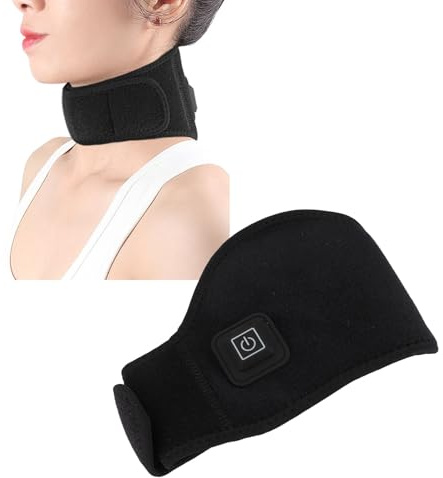 Coussin chauffant pour le cou USB sans fil Support de Attache à boucle crochet Collier cervical réglable Minerve chauffante Orthèse collier