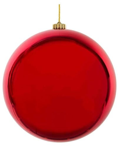 VEPATIM 4 Weihnachtskugeln Christbaumkugeln aus Kunststoff rot Ø10cm