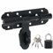 Mooche 2PCS Door Lock Bolt Black, with Lock Heavy Duty Latch Lock, 105MM Bolts Locks Slide Gate Latch, for Various Wooden Doors Such as Interior Doors, Courtyard Door, Pergolas, Barns