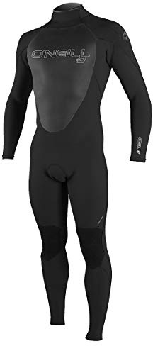 O'Neill Men's Epic 3:2mm Back Zip Full Wetsuit, Durable Warmth with Good Flexibility for Surfing and All Water Activities, Black/Black/Black, X-Large