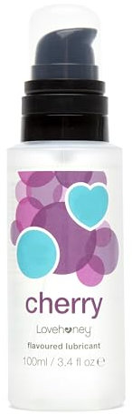 Lovehoney Cherry Flavoured Lube - Water Based Lube Gel - Fruity Lubricant - 100ml