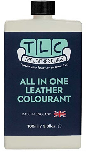 The Leather Clinic All in One Leather Colourant | Self Seal Leather Dye Repair Paint | Recolour Furniture, Sofas, Car Seats (Ivory, 100ml)