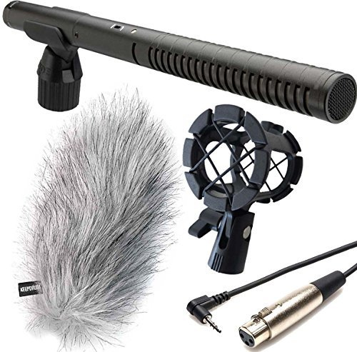 Rode NTG-2 Microphone directionnel + bonnette anti-vent WSWH + support KEEPDRUM PCMH1 + Câble de caméra MC-025XJ TRS/XLR