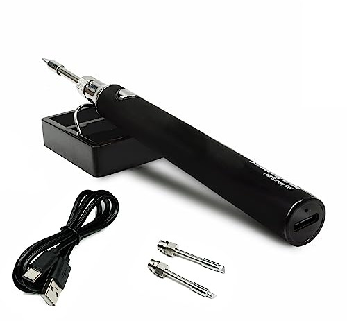SEQURE Cordless Soldering Iron Kit 1000mAh Portable USB Solder Iron Rechargeable Soldering Kit for Electronics, Appliance Repair, DIY