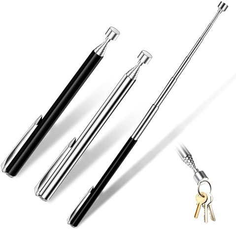Outils Télescopiques Magnétiques Extensible Outil de Ramassage Aimanté Portable Aimant Telescopique pour Clés Pièces de Monnaie épingles Vis Pièces 2 Pièces