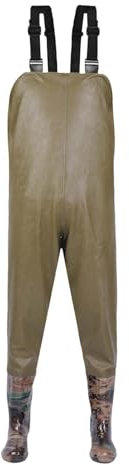 Wathose Angelstiefel Angelhose mit Hosenträgern Atmungsaktiv Crosswater Wathose Overall Strampler für Herren, gelb, 46 cm