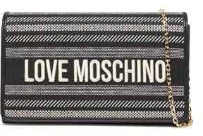 Love Moschino BORSA CANVAS NERO+PU NERO