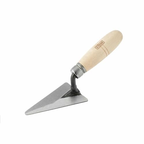 Paletín de albañil 125x75mm con punta roma, ideal para trabajos de construcción y remodelación precisa en superficies.