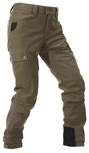 BASSDASH Walker Herren-Jagdhose, wasserdicht, atmungsaktiv, mit leisem Oberstoff zum Angeln, Truthahn-Upland, kakigrün, 38W / 30L