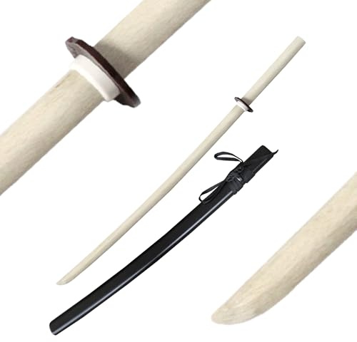 DEPICE Set di contenitori in rovere bianco con Saya, Iaido, Aikido, Kenjutsu, Kendo, lunghezza 101 cm