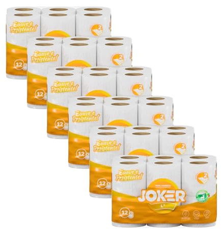 Papier Hygiénique 2 Plis x12 - Rouleaux Blancs Doux, Résistants et Absorbants - Compact et Confortable (3)