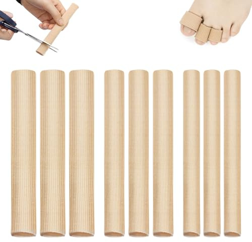 Puasok 9 Pezzi Proteggi Dita Piedi in Gel Morbido, 3 Misure Tagliabili (S/M/L) 15cm, Protezione Dita Piedi Riutilizzabile, Separatore Dita Piede Antiscivolo per Prevenire Calli e Vesciche