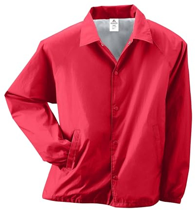 Augusta Sportswear Nylon Coach's Jacket/Lined - Rain-Ready, Water-Resistant Outerwear for Coaches & Outdoor Activities