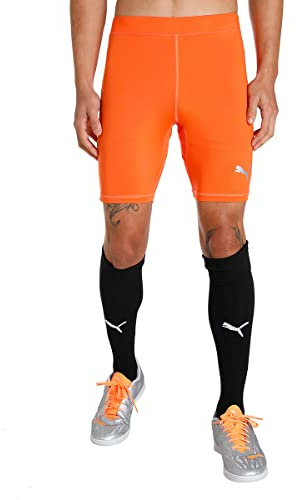 PUMA Men'S Liga Baselayer Short Tight' Pants, Orange, L