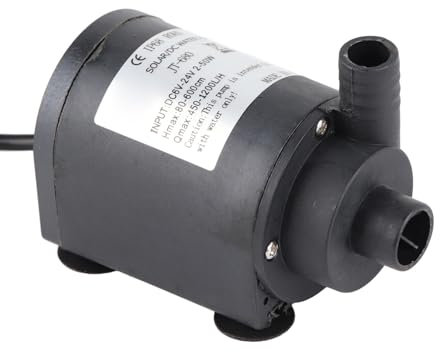 Bomba de Agua Sumergible para Acuario Estanque Pecera Fuente Circulación de Agua Dulce y Marino DC 24V sin Escobillas Motor 1000L/H 7m