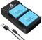 Homesuit LP-E17 Battery 1300mAh and Dual USB Charger Compatible with Canon EOS R10 RP Rebel SL3 SL2 T8i T7i T6i T6s M3 M5 M6 EOS 200D 250D 77D 750D 760D 800D 8000D Camera (2-Pack)